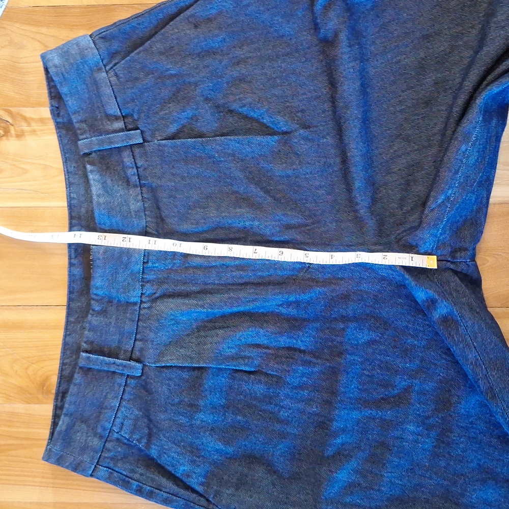 Talbots Weston Wide-leg High Waisted Pants Size 12 Blue Lyocel Cotton Old Money - Picture 9 of 13